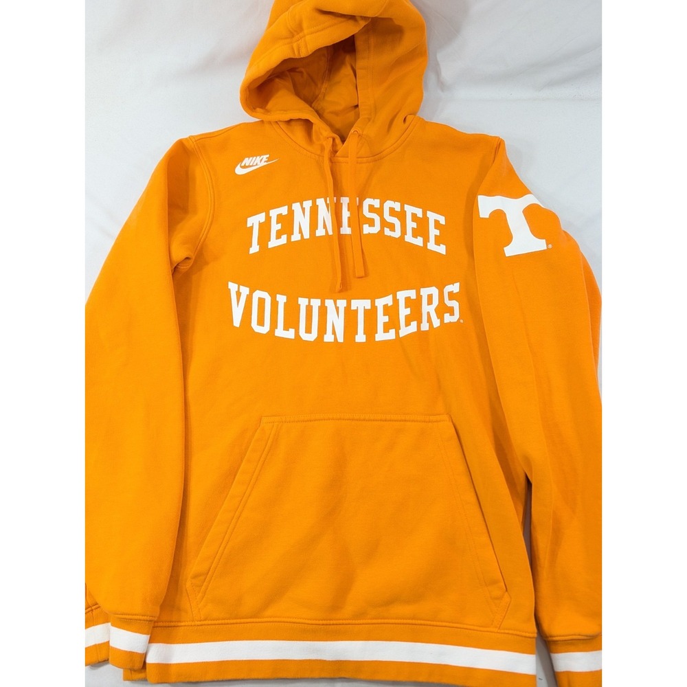 Tennessee Volunteers Hoodie Nike Gray Pullover Long Sleeve Men Small Ringer Hood